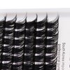 Bodermincer 72 Cluster Bundles 3D Effect Glue Bonded Individual LashEyelash Extensions Natural Style (14MM)