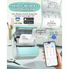 HiHTV Sticker Printer - Mini Sticker Maker Machine with 3 Roll Tapes, Bluetooth Portable Inkless Printpods Pocket Printer for Kids Study Notes, Anatomical Diagrams, Photos, Kids Gift