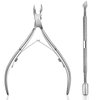 Ejiubas Cuticle Pusher Cuticle Nipper Stainless Steel Cuticle Trimmer Cuticle Remover Tool Set for Fingernails and Toenails Pedicure Manicure Tools Silver Christmas