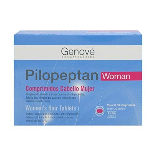 3 Pack Genové Pilopeptan For Woman 30 x 3 (90 Tablets) - Hair Regrowth Treatment - Stop Hair Loss - Nail and Hair Treatment