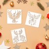 24Pcs Phoenix Stencils for Painting Reusable Firebird Drawing Stencil DIY Craft Phoenix Pattern Painting Template for Painting on Wood, Floor, Wall, Fabric and Furniture