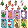 50 Pieces Christmas Stickers DIY Holiday Stickers Make Your Own Christmas Stickers Christmas Santa Snowman Reindeer Gingerbread Sticker Christmas Game Crafts for Holiday Christmas Party Supplies