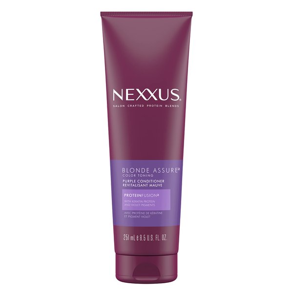 Nexxus Hair Color Blonde Assure Purple Conditioner, For Blonde and Bleached Hair, Keratin Conditioner, Color Conditioner 8.5 oz