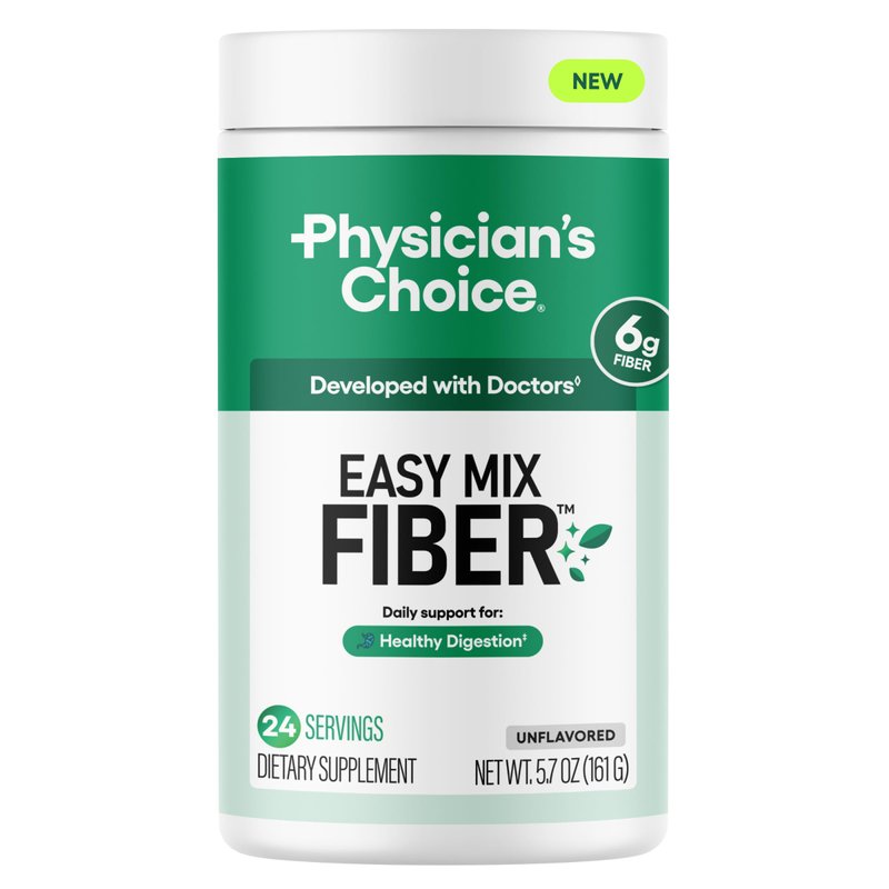 Physician's CHOICE Easy Mix Fiber for Digestive Health & Regularity - No Grit, Sugar Free, & Tast...
