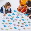 gisgfim 50 Pairs Memory Matching Game Flags of The World Concentration Memory Matching Games for Kids and Adults Learning Educational A Fun & Fast Countries of The World Memory Matching Games