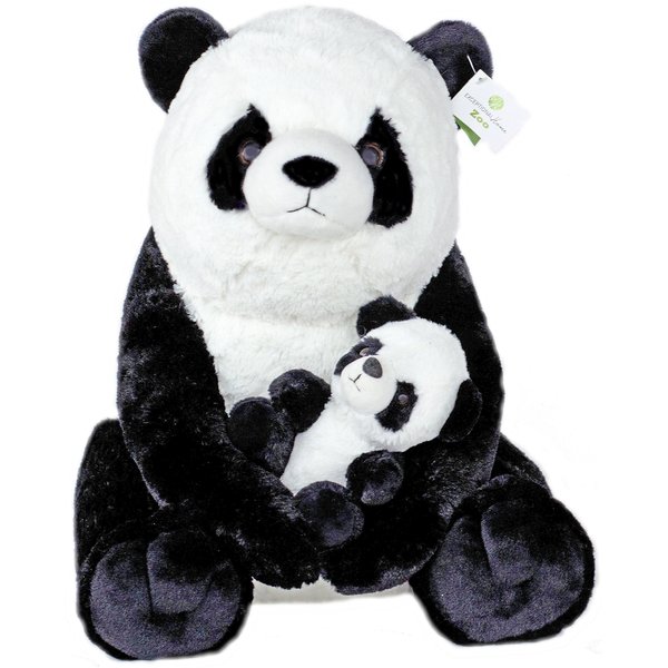 Mother and Baby Panda Plush Set | Super Soft Panda Stuffed Animal | Cute Plushies for Kids Bedroom | 18-in Stuffed Animals for Girls & Boys | Panda Bear Stuffed Animal Toys by Exceptional Home