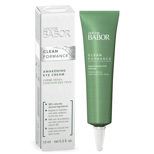 BABOR CLEANFORMANCE Awakening Eye Cream, Moisturizes Under Eyes, Smooth Lines & Reduce Bags and Puffiness, Lightweight Luminous Reflect to Conceal Dark Circles, 0.5 oz