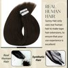 Sunny Hair Tape in Extensions Straight Skin Weft Tape in Hair Extensions Invisible Tape in Hair Extensions Human Hair 20Pcs Hair Extensions Real Human Hair Darkest Brown 18inch