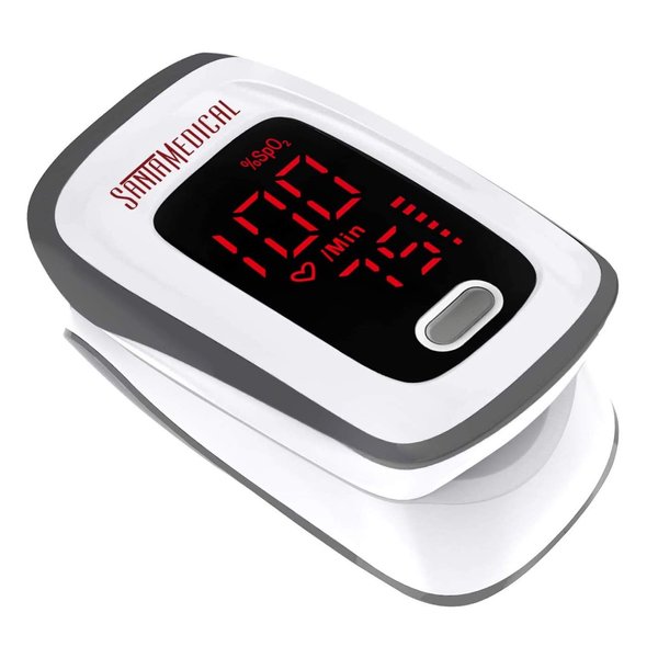 Fingertip Pulse Oximeter, Blood Oxygen Saturation Monitor (SpO2) with Pulse Rate Measurements and Pulse Bar Graph, Portable Digital Reading LED Display, Batteries and Carry Case Included