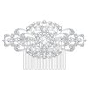 Women's Flower Austrian Crystal Bride Wedding Hair Comb Hair Accessories Art Deco Floral Bridal Side Combs Headpiece for Women, Brides Hair Accessories