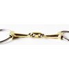 Professional Equine Loose Ring Snaffle PINCHLESS Lozenge Dog Bone SS Brass 5-1/2" Horse BIT 35558C