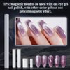 heemeei Cat Eye Magnet for Nails, 5 Pcs Double Ended Cylindrical Strong Nail Magnet Set, Super Long Nail Polish Magnet Pens, Magnet Stick for 3D Cat Eye Gel Polish, Home DIY, Salon, Studio