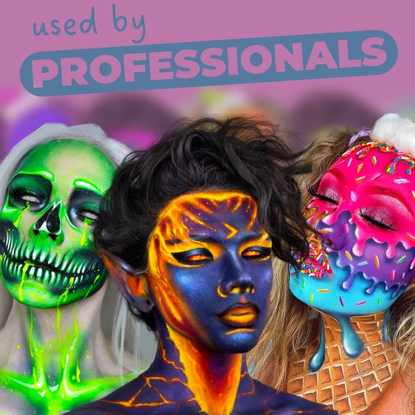 Blue Squid PRO Face Paint - Metallic Purple (30gm), Professional Water Based Single Cake Face & Body Paint Makeup Supplies for Adults Kids Halloween Facepaint SFX Water Activated Face Painting