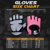 SAWANS Workout Gloves for Men and Women Weight Lifting Gloves Gym Fitness Exercise Cycling Pull ups Microfiber Lightweight Breathable Non-Slip Silicone Padded Palm Grip (Pink, Medium)