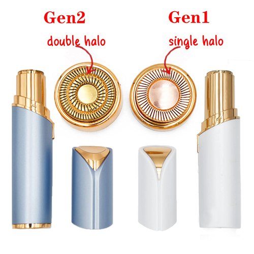 Facial Hair Remover Replacement Heads Gen 2 for Flawless Finishing Touch, Double Halo Hair Repalcement Blades for Women 18K Gold-Plated (Fit with Gen 2 Facial Hair Remover Device Only)