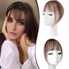 DIFEI Clip in Bangs,360°Cover Bangs Hair Clip 100% Real Human Hair,Clip on Bangs for Women Fake 3D French Bangs Bangs for Daily Wear (Medium Brown#11)