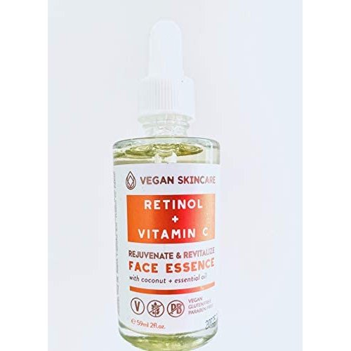 Vegan Skincare Retinol & Vitamin C with coconut and essential oil, 59 ml/2 fl oz Vegan/Gluten Free/Paraben Free NO BOX