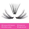 Lash Clusters Individual Lashes Cluster Mixed Tray D Curl Lash Clusters DIY Eyelash Extensions Individual Cluster Lashes Self-application at Home (40D-0.07D,8-16mm)