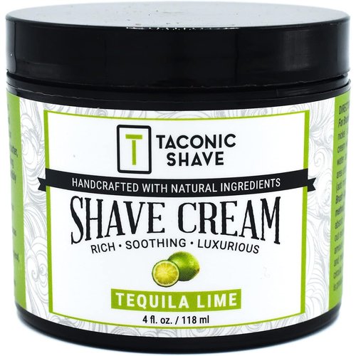 Taconic Shave Cream – Highly Concentrated Shaving Cream for Men and Women – 4 oz. Moisturizing Shaving Cream Tub with Skin Soothing Ingredients – Tequila Lime