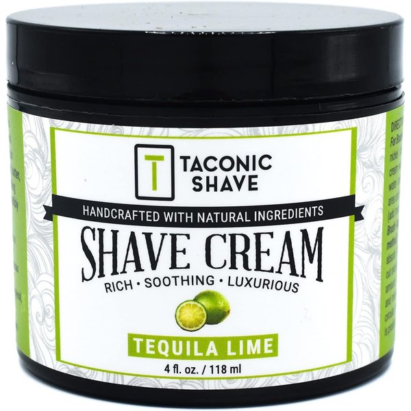 Taconic Shave Cream – Highly Concentrated Shaving Cream for Men and Women – 4 oz. Moisturizing Shaving Cream Tub with Skin Soothing Ingredients – Tequila Lime