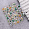 JMEOWIO 3D Embossed St Patricks Day Nail Art Stickers Decals Self-Adhesive Pegatinas Uñas 5D Green Clover Gold Hat Nail Supplies Nail Art Design Decoration Accessories 4 Sheets