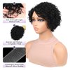 WIGER Short Curly Human Hair Wigs for Black Women Pixie Curly Bob Wig for Women Glueless Side Part Kinky Curly Human Hair Wig None Lace Frontal Deep Curly Hair