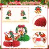 Christmas Party Decorations,KSKSPE Christmas Centerpieces for Tables Honeycomb Centerpieces 3D Christmas Theme Birthday Party Decor Supplies Boys Girls-9 PCS