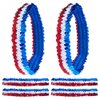 GORGECRAFT 10 Pack Sequin Headbands Elastic Stretch Sparkly Fashion Headband Adjustable Hair Band Accessories Set for Teens Women Hairband Sport Head Band Party Favors, Red-Blue-White Stitching