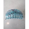 Clear transparent blue and red painted hair claw clip (Primary color: Blue)