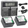 Kastar LCD Dual Smart Fast Charger & 2 x Battery for Panasonic CGR-DU07, CGA-DU07and PV-GS31, PV-GS33,PV-GS34, PV-GS35, PV-GS39, PV-GS400, PV-GS500, PV-GS50, PV-GS50S, PV-GS55 Digital Camcorder