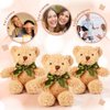 10 Pieces Christmas Bears Soft Plush Toy Stuffed Animals Cute Bears for Kids Boys Girls Birthday Valentine's Day Baby Shower Bear Party Favor(Brown)