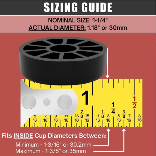 Forever Glides Wrought Iron Patio Furniture Feet Cap Glides and Outdoor Table and Chair Leg Floor Protector Pads - 1-1/4 Inch - 24-Pack - Black
