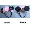 JUTTIRA Flowers Mouse Ears Hair Band Floral Mouse Ears Headbands, Flower Headwear Hair Hoop Princess Floral Head Bopper Cosplay Costume Tiara For Kids Girls & Adult