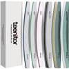 Teenitor Nail File Buffer, Nail Files, Nail Buffer Set to File, Shape,Smooth, Buffer and Shine Nails, Half-Moon