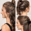 6PCS Star Hair Clips Pins, Elegant Rhinestone Star Barrettes, Non-Slip Hollow Star Hair Clips Y2k Hair Accessories for Girls Women Girls Hair Styling(Gold, Silver, Rosegold)
