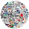 100PCS Soccer Stickers for Scrapbooking, Motivational Vinyl Waterproof Stickers for Water Bottles, Luggage, Teaching Incentives, Soccer Team Gifts for Soccer Lovers,Kids, Teens and Adults Soccer Party Favors, Soccer Decorations (SOCCER)