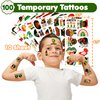100PCS Juneteenth Temporary Tattoos - Black History Month Sticker for Kids | Birthday Decorations, African American, Afro African Themed Party Favors and Supplies | Cute Kids Boy Gifts | Ideal Prizes
