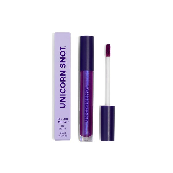 UNICORN SNOT Liquid Metal Lip Paint - Metallic Lip Gloss - Non-drying, Long-lasting Liquid Lipstick, Intense Pigment Lip Color with Metallic Shimmer - Vegan, Cruelty-Free Lip Makeup, Purple (Boom)