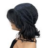 Wiginway Short Layered Shaggy Wavy Wigs Black Full Synthetic Wigs Daily for Women