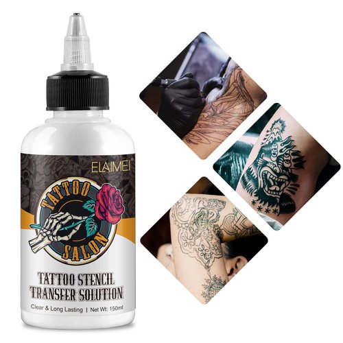 Tattoo Template Transfer Gel, Stencil Stuff Magic Cream, Tattoo Application Solution for Transfer Paper Machine Stencils, Temporary Supplies, 5.1 fl. Oz; ZYNJ1