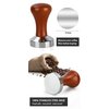 51mm Espresso Tamper-Premium Barista Coffee Tamper Coffee Tamper Classic Series Stainless Steel Espresso Tamper Coffee Press Tool Tamper Espresso Handle, 90x51mm, Solid wood, Stainless steel