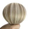 YoungSee Weft Hair Extensions Light Brown Highlight with Medium Blonde Hair Extensions Weft Hair Remy Human Hair Sew in Hand Tied Hair Extensions Hair Weaves 14inch 100g