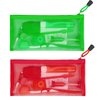Uouovo Portable Orthodontic Oral Care Kit for Braces -2 Orthodontic Care Set - Dental Braces Kit, Interdental Brush Dental Wax Dental Floss Toothbrush Cleaning Kit(Green & Red)
