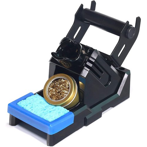 YIHUA X-2 Evolution Advanced Heat-Resistant Soldering Iron Holder & Storage System with Solder Spool Holder, Brass Wool Tip Cleaner, Cleaning Sponge, Protective Edge, 5 Integrated Tip Storage Slots