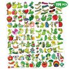 114 PCS Funny Caterpillar Temporary Tattoos Sticker Butterfly Bug Caterpillar Birthday Party Decorations Supplies Favors Gifts Girls Boys Baby Showers Prizes Cute Tattoo School Reward Themed