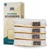 Jungle Culture Eco Sponge Set of 4 • Eco Friendly Natural Dishwashing Sponges • Non-Scratch, Biodegradable & Durable • Double Sided Loofah Kitchen Scourer • Compostable & Reusable Washing Up Sponges
