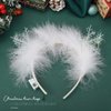Catery Christmas LED Headband Snowflake Hair Hoop Xmas Feather Light Up Hair Hoop Costume Headband Holiday Headdress Sparkle Christmas Party Supplies Gifts Accessoriess for Women and Girls (Set-1)