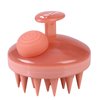BEAUTLOHAS. Soft Silicone Head Scalp Massager Hair Shampoo Brush, Silicon Hair Scrubber Dandruff Brush for Wet and Dry Hair, for Women & Men Kids or Pets, (Shell Pink)