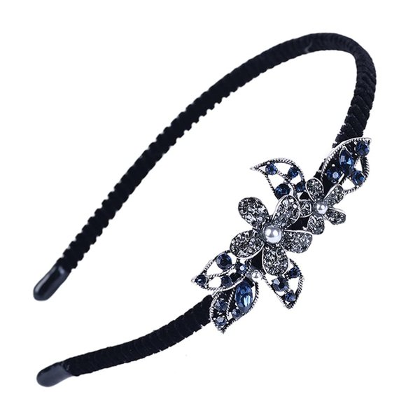 OSALADI Womens Headbands Rhinestone Hairband Metal Glitter Headband Rhinestone Flower Headband Colorful Crystal Headband for Women Girls Flower Girl Hair Accessory
