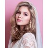 Hanaive 3 Pcs Bachelorette Party Bride Kit Decorations Pearl Bride Headband Bridal Veil Letter Rhinestone Bride Earrings for Women Wedding Bridal Shower Gift Favors Bride Accessories Outfit